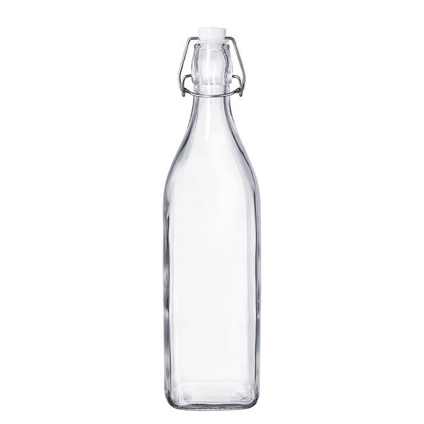 Bouteille SWING à clip - Lot de 6 Verre, acier inoxydable, plastique