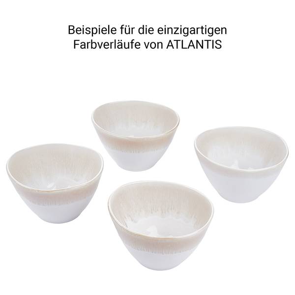 Set di 4 scodelle ATLANTIS Grès - Beige