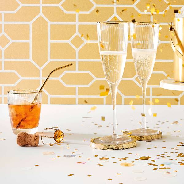 Champagnerflöte GOLDEN TWENTIES 4er-Set Klarglas - Transparent