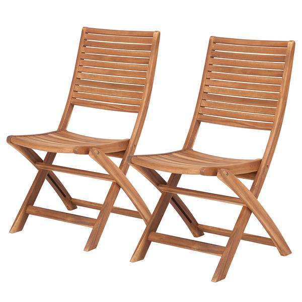 Gartenstuhl SOMERSET 2er-Set Akazienholz - Braun