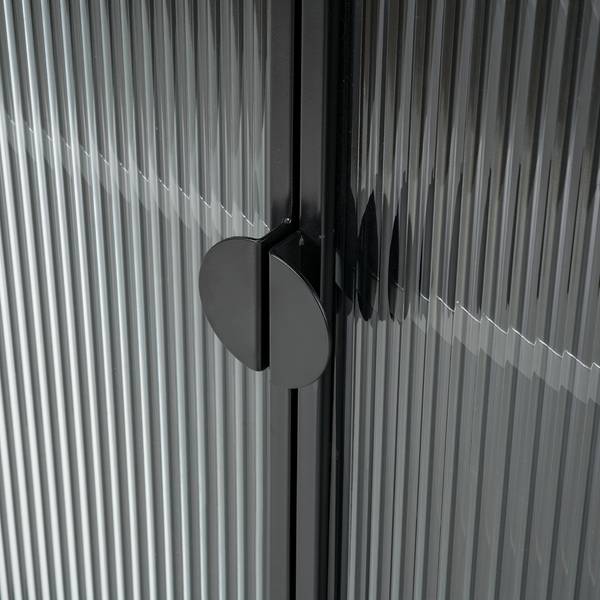 Küchenschrank Teterton Marmor / Metall - Marmor Weiß / Schwarz