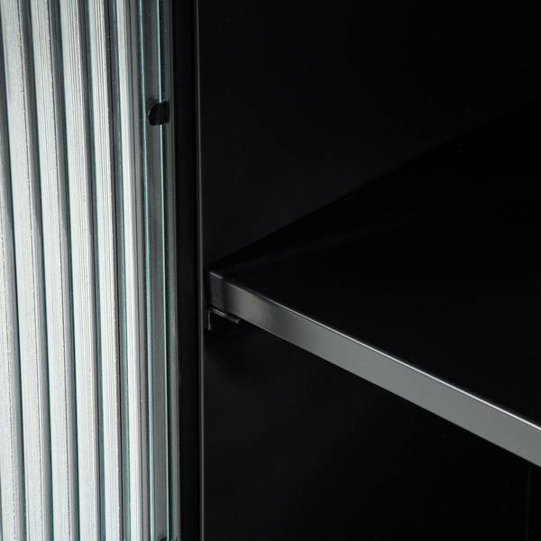 Küchenschrank Teterton Marmor / Metall - Marmor Weiß / Schwarz