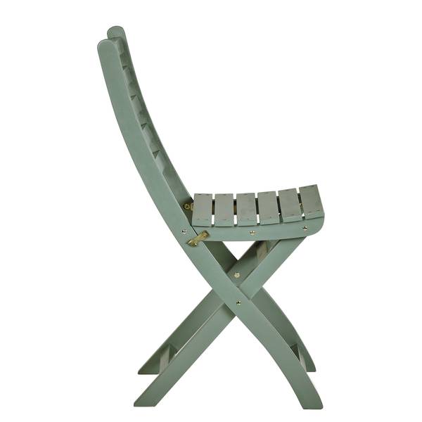 Set di 3 mobili da esterno LODGE Legno di acacia - Salvia - Color salvia