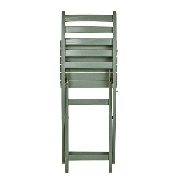 Set di 3 mobili da esterno LODGE Legno di acacia - Salvia - Color salvia