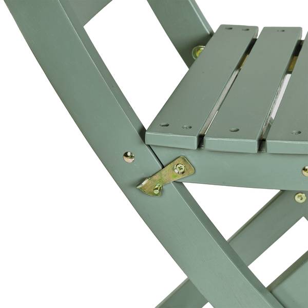 Set di 3 mobili da esterno LODGE Legno di acacia - Salvia - Color salvia