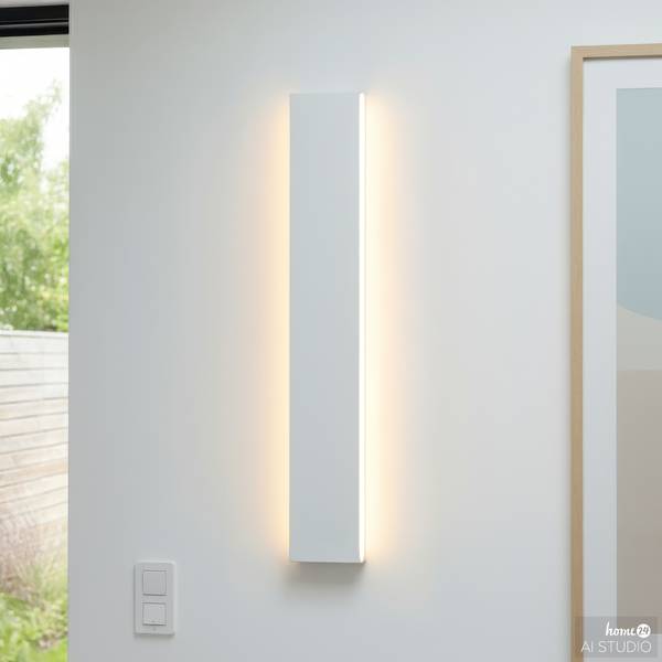 Lampada da parete ricaricabile KRIM Dimmerabile<br>Telecomando incluso - Bianco - Altezza: 47 cm