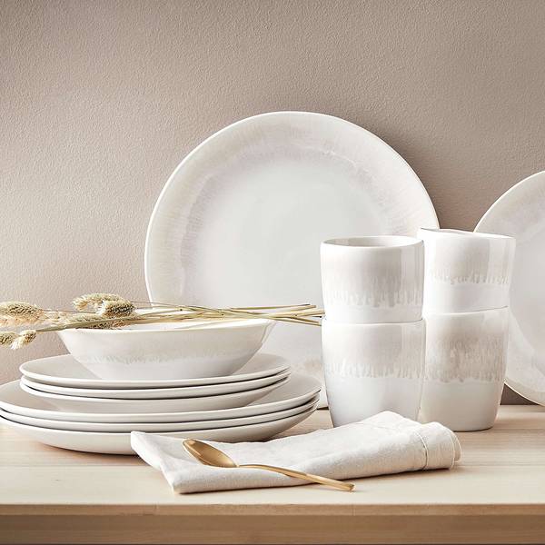 Geschirr-Set ATLANTIS 12-tlg. Steinzeug - Beige