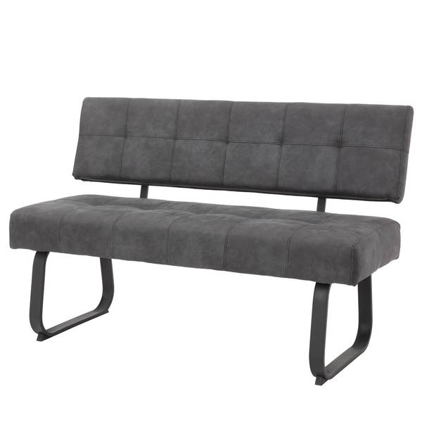 Banquette Onlay Microfibre / Acier - Anthracite / Noir