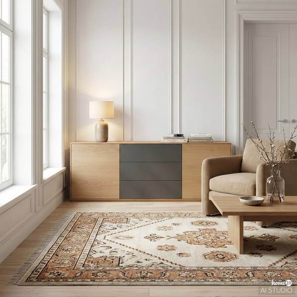 Sideboard Dokaba Eiche / Dunkelgrau