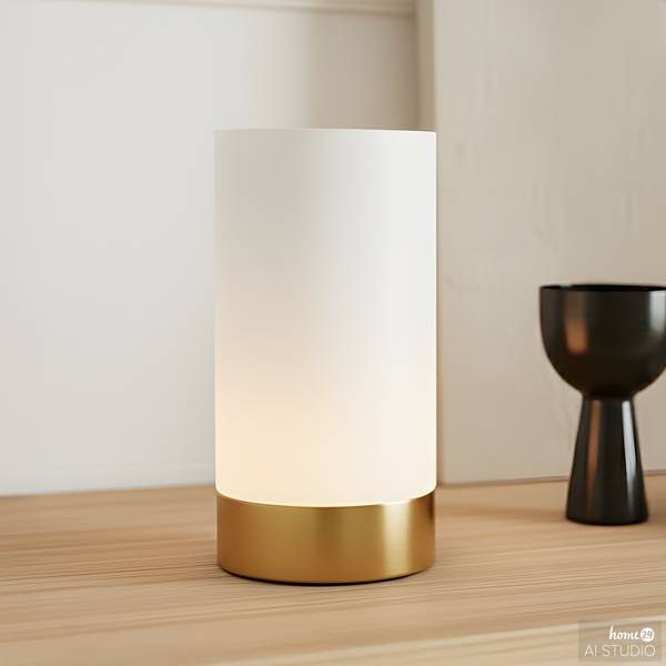 Lampada ricaricabile RICKSON Vetro opale / Ferro - Bianco / Ottone