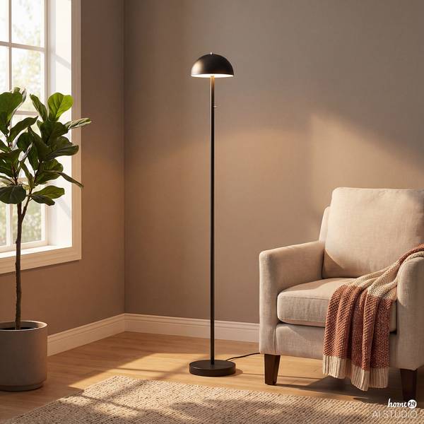 Staande lamp op batterij RICANO Dimbaar - zwart