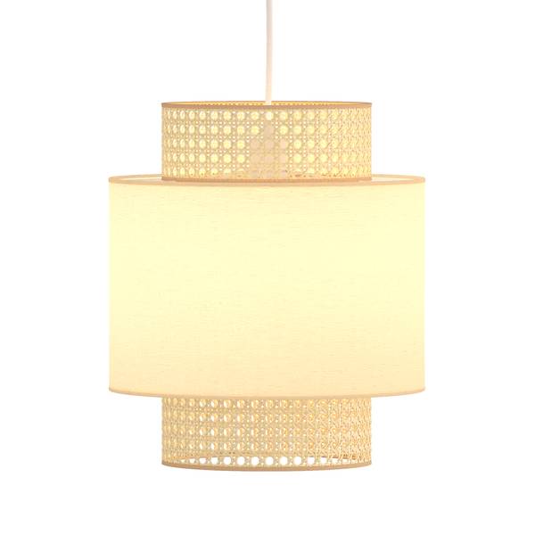 Lampada a sospensione KOLEK Lino / Rattan - 1 punto luce