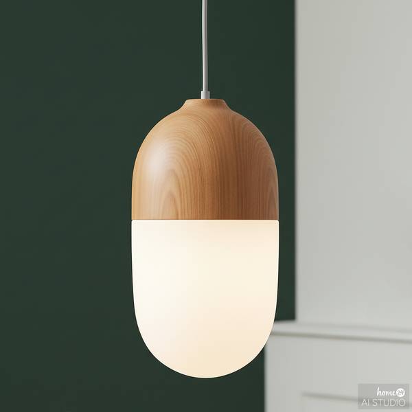 Hanglamp MENTY type A opaalglas/ijzer - 1-lichts