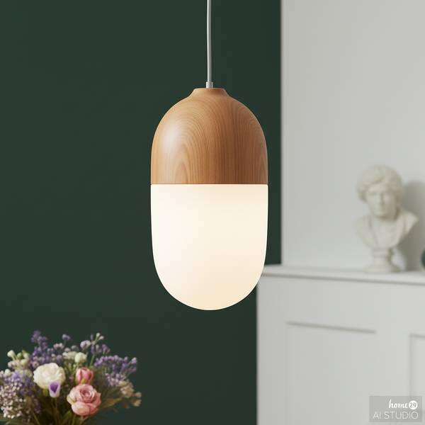 Hanglamp MENTY type A opaalglas/ijzer - 1-lichts