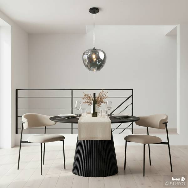 Lampada a sospensione ARA Vetro fumè / Ferro - 1 punto luce