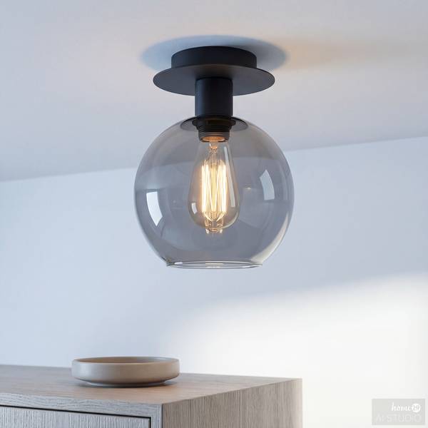 Lampada da soffitto ENTEA Vetro / Ferro - Numero di lampadine necessarie: 1