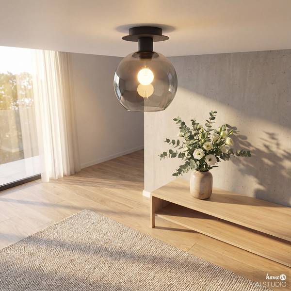 Lampada da soffitto ENTEA Vetro / Ferro - Numero di lampadine necessarie: 1