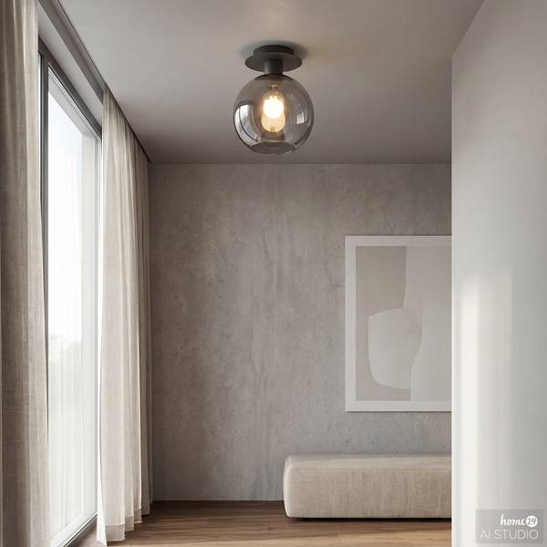 Lampada da soffitto ENTEA Vetro / Ferro - Numero di lampadine necessarie: 1