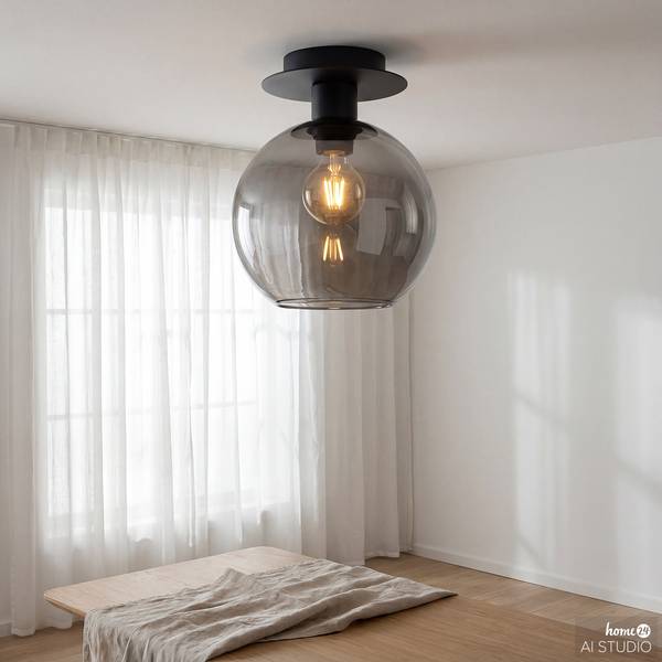 Lampada da soffitto ENTEA Vetro / Ferro - Numero di lampadine necessarie: 1