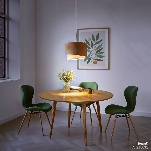 Lampada a sospensione OKO B Tessuto / Rattan - 1 punto luce