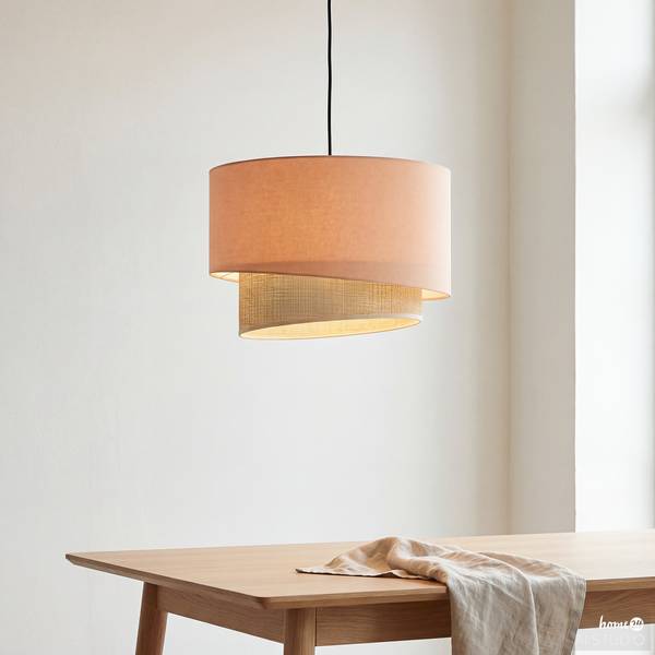 Lampada a sospensione OKO B Tessuto / Rattan - 1 punto luce