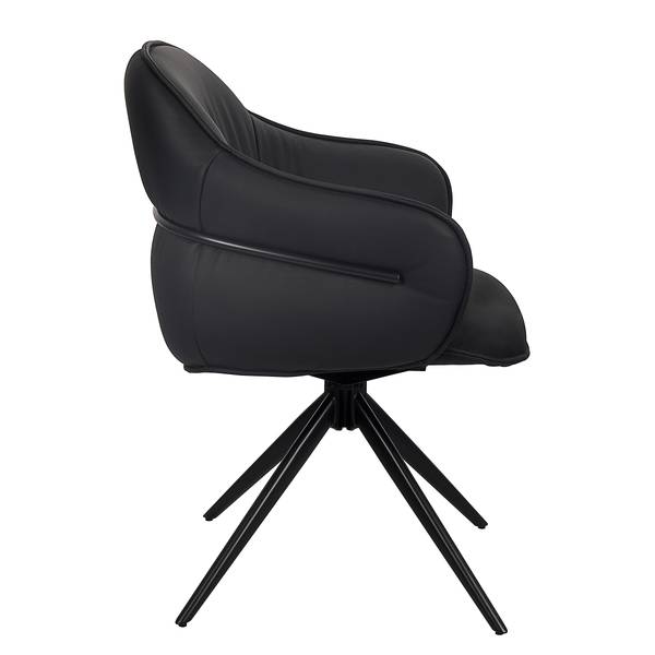 Chaise à accoudoirs pivotante AOBAO Noir