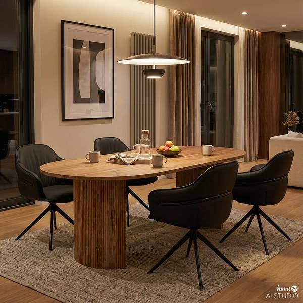 Chaise à accoudoirs pivotante AOBAO Noir