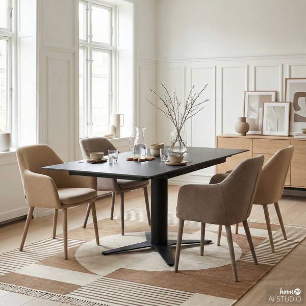 Tavolo da pranzo estraibile REHAV Ceramica / Ferro - grigio / Nero