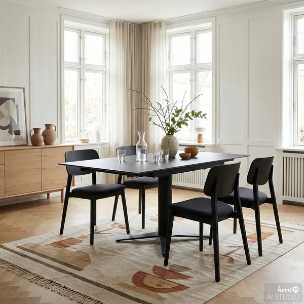 Tavolo da pranzo estraibile REHAV Ceramica / Ferro - grigio / Nero