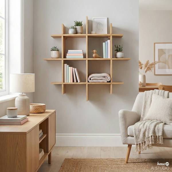 Gefineerde wandkast voor mokken SONDAY A sparrenhout