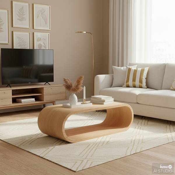 Couchtisch Two Colour Echtholzfurnier - Esche Hell