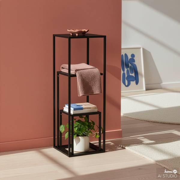 Set di 3 tavolini Romney Nero