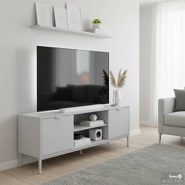 Tv-meubel Darnen lichtgrijs