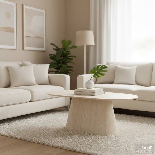 Salontafel HALBURN lichte eikenhouten look