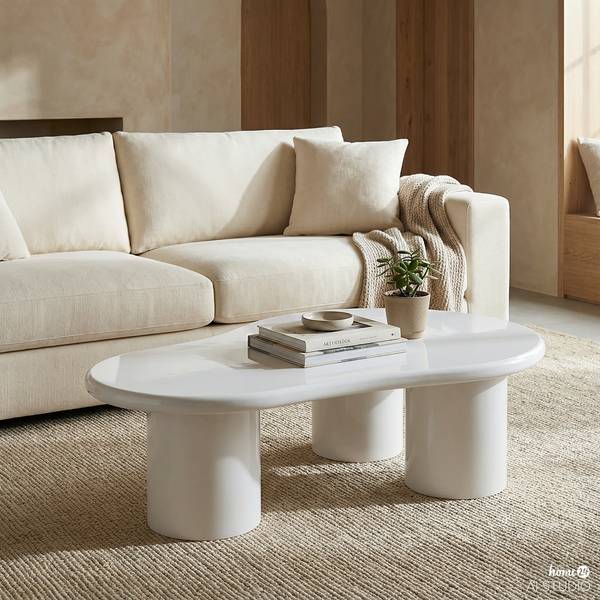 Tavolino da salotto Grochowy bianco lucido