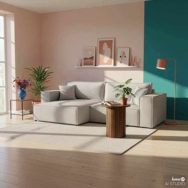 Beistelltisch BARAWOH 40 cm Echtholzfurnier - Walnuss