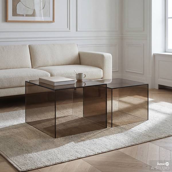 Couchtisch Crosley 2er-Set Glas - Braun