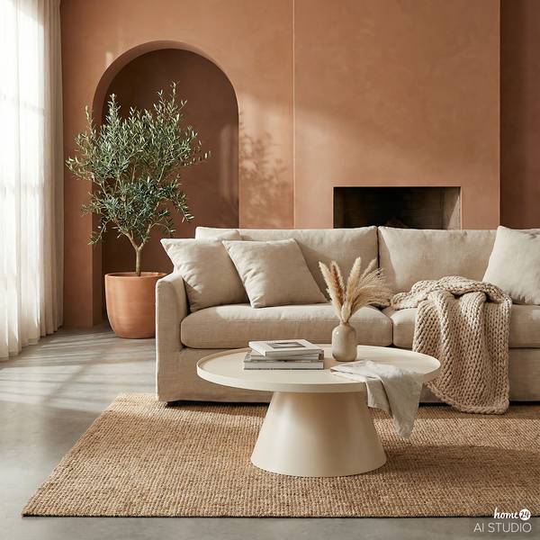 Couchtisch Boehmer Glas / Metall - Kaschmir