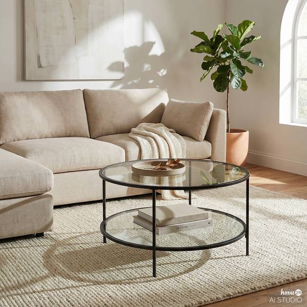 Couchtisch Campton rund mit Ablage kaufen