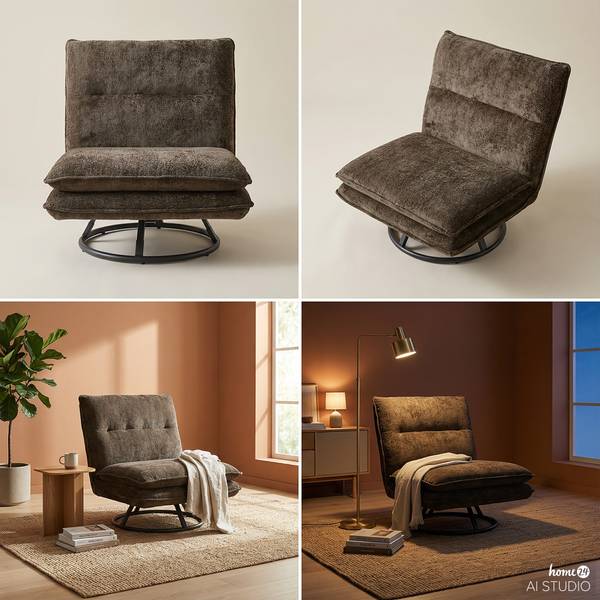 Drehsessel KELSO Chenille Sydne: Taupe