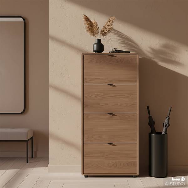 Mobile scarpiera Guabay Noce - Altezza: 146 cm