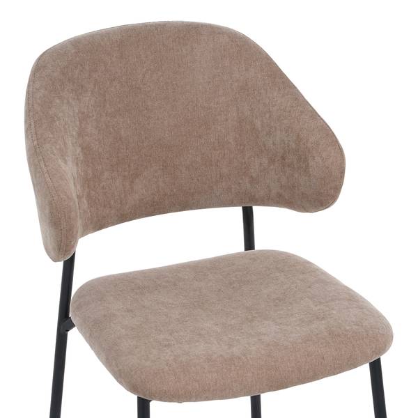 Lot De 4 Chaises De Salle à Manger Capitonnées – Marron – Dimensions 94x61x43 Cm