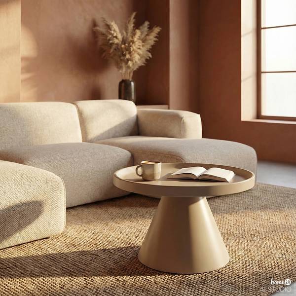 Couchtisch Haskin Metall - Sandgrau