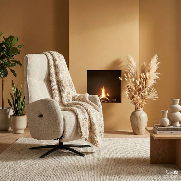 Relaxsessel LYOCHS Strukturstoff Libia: Beige