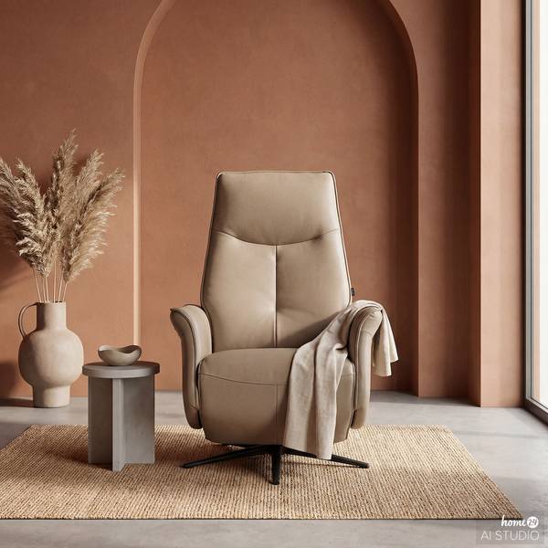 Fauteuil relax GERTYS Cuir Basia: Cappuccino