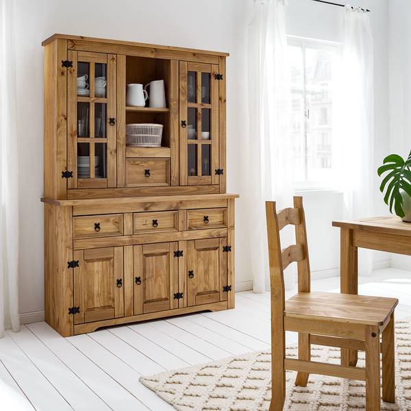 Vitrine pour buffet FINCA RUSTICA Pin massif - Epicéa naturel