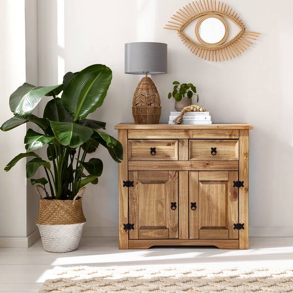 Kommode FINCA RUSTICA mit Türen Kiefer massiv - Kiefer Natur