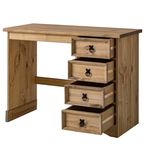 Schreibtisch FINCA RUSTICA 104 cm Kiefer massiv - Kiefer Natur