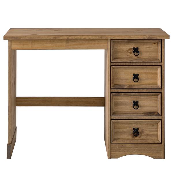 Schreibtisch FINCA RUSTICA 104 cm Kiefer massiv - Kiefer Natur