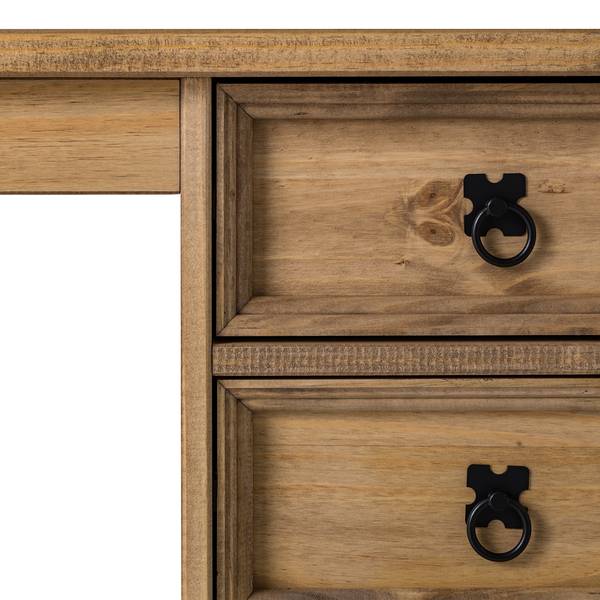 Schreibtisch FINCA RUSTICA 104 cm Kiefer massiv - Kiefer Natur